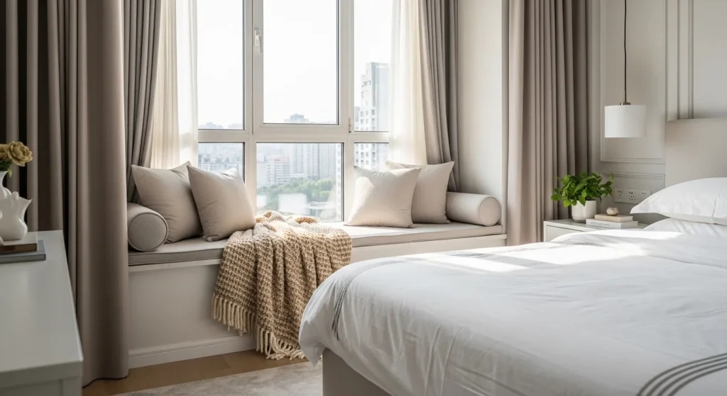 window small bedroom reading nook idea
