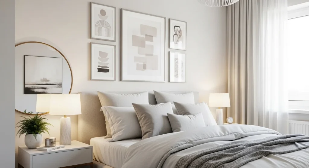 minimal framed prints bedroom wall art ideas