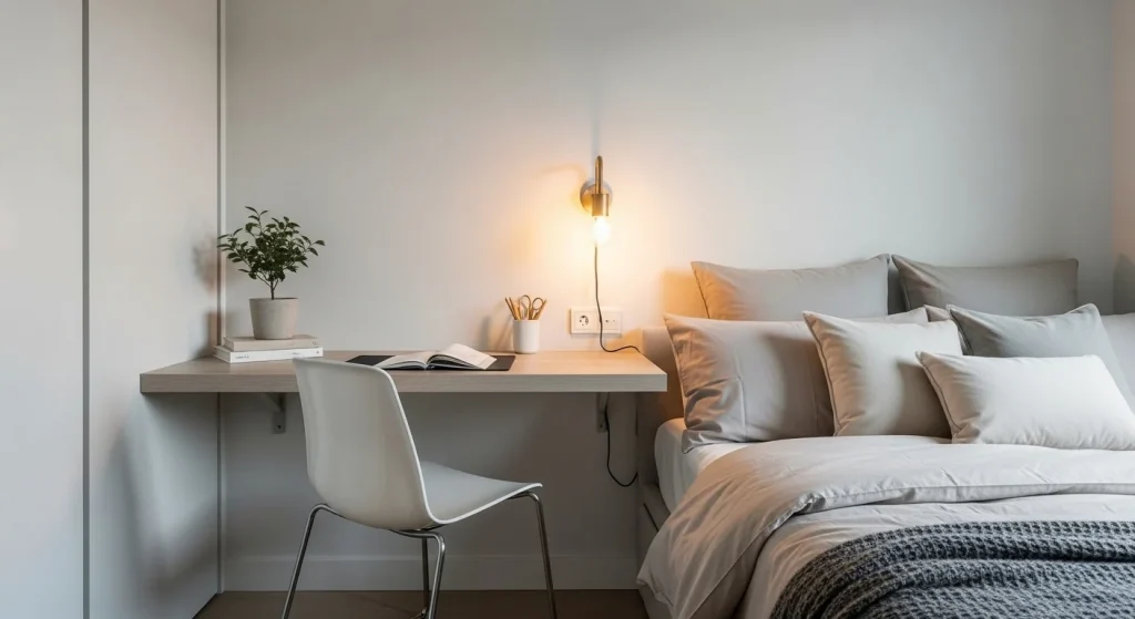 floating wall small bedroom desk ideas
