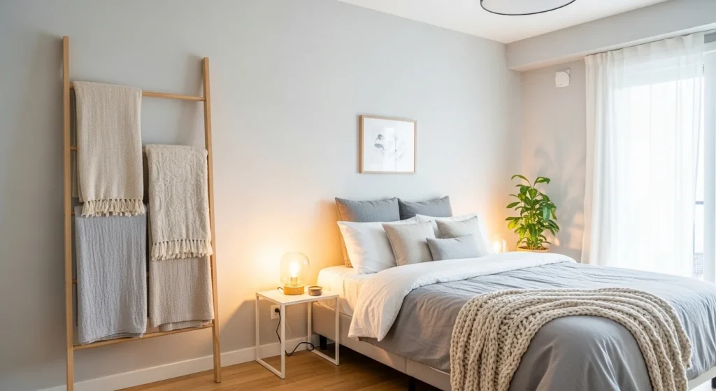 wooden blanket ladder decor ideas