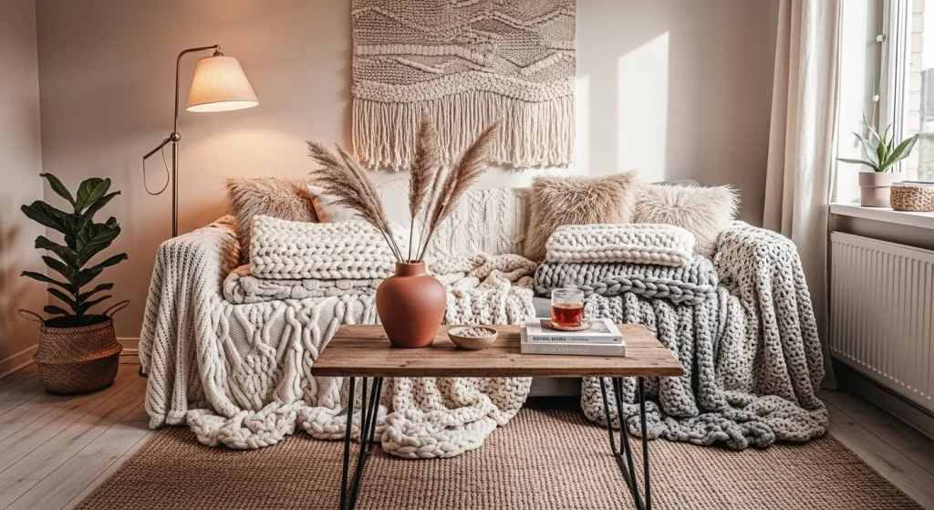 throw blankets cozy small apartment decor ideas