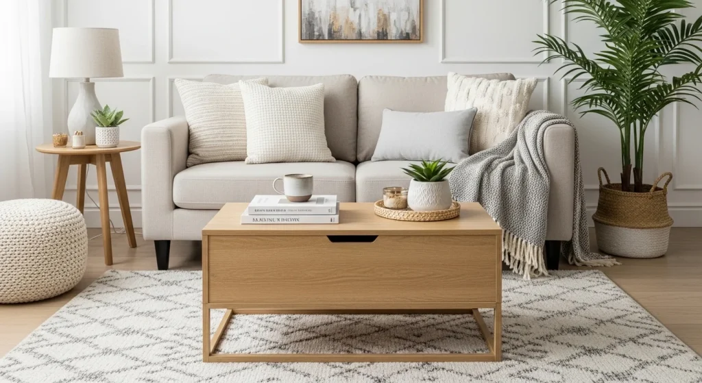 storage coffee table small apartment coffee table ideas