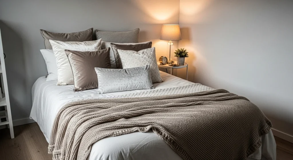 velvet bedroom throw pillow ideas