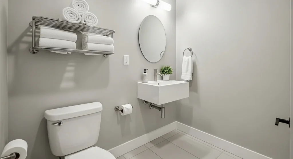 towel rack small apartment bathroom ideas