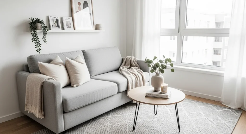 diagonal sofa small apartment living room layout ideas
