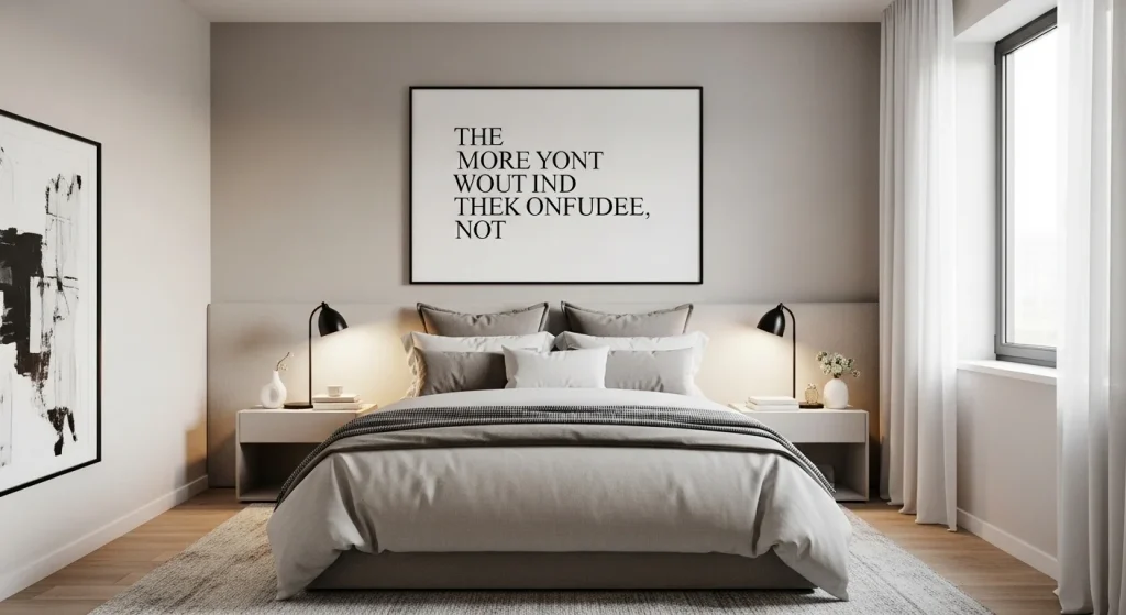 quote typography bedroom wall art ideas