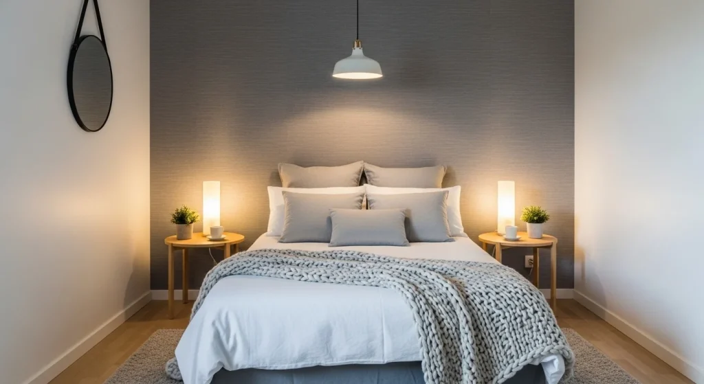 gray bedroom accent wall ideas
