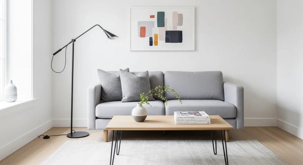 floor lamp small apartment living room decor ideas
