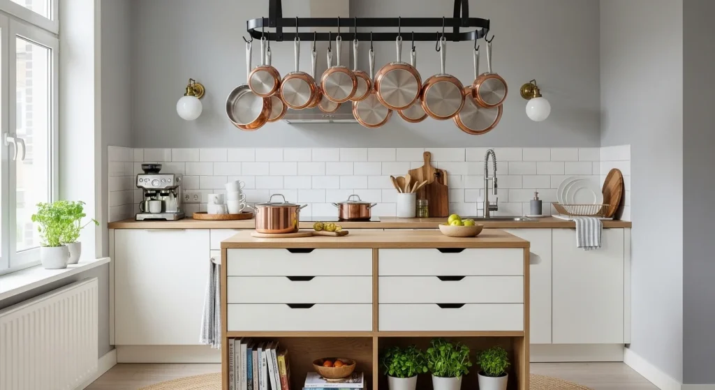 magnetic knife strip small apartment kitchen organization ideas
