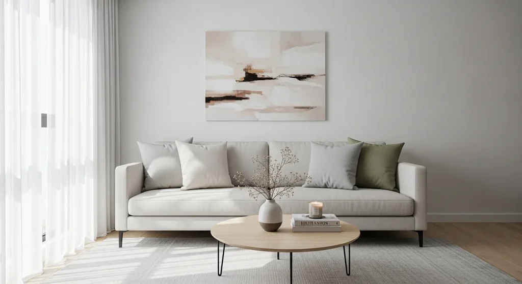 sofa pillow styling modern small apartment living room ideas