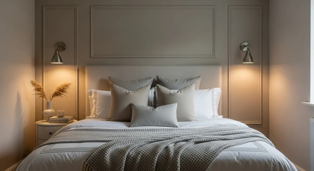 picture frame molding bedroom accent wall ideas