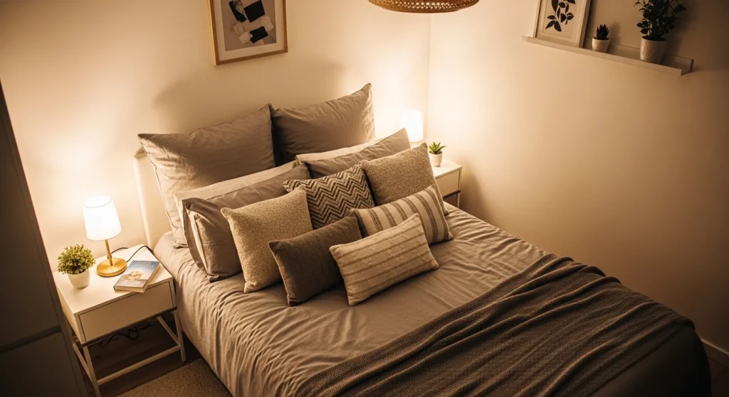 euro bedroom throw pillow ideas