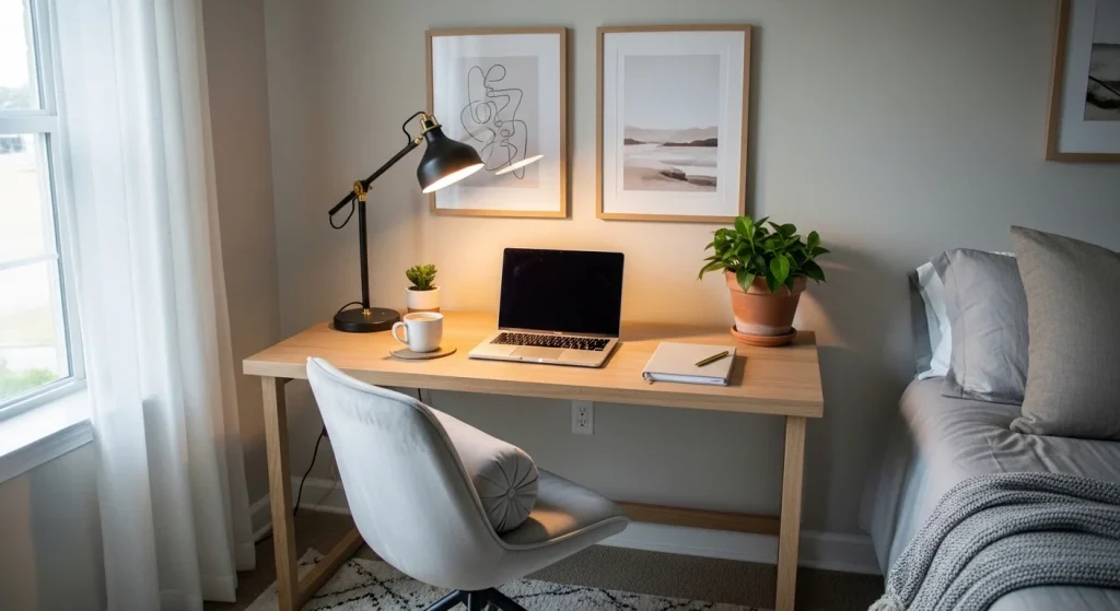 wall art small bedroom desk ideas
