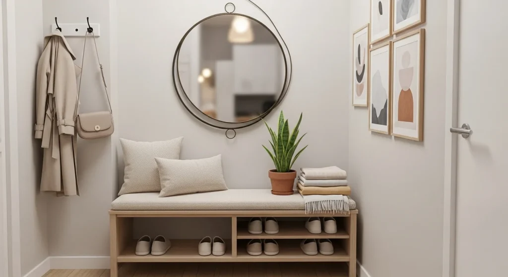 bench shoe storage small apartment entryway storage ideas