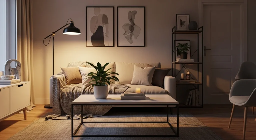 throw blanket small apartment living room decor ideas
