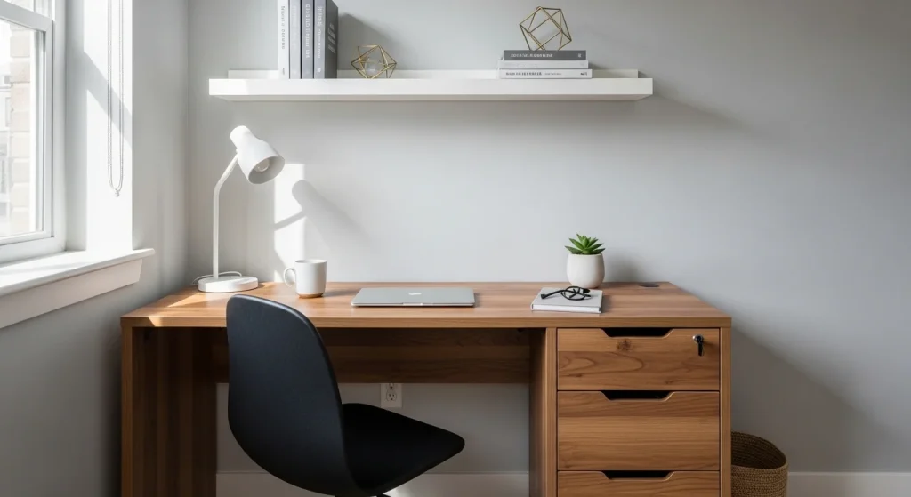 drawer desk small apartment workspace ideas