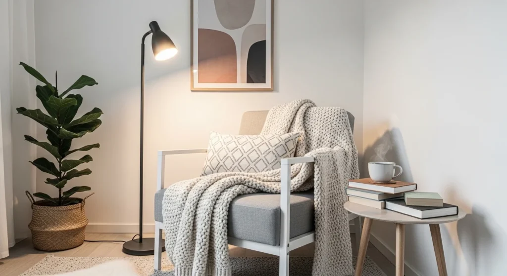 scandinavian reading corner decor ideas