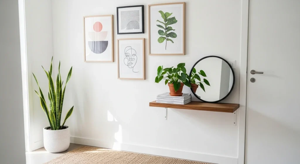 entryway plant decor small apartment plant decor ideas
