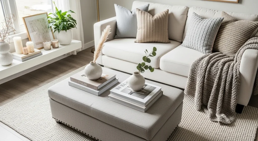 ottoman coffee table small apartment coffee table ideas