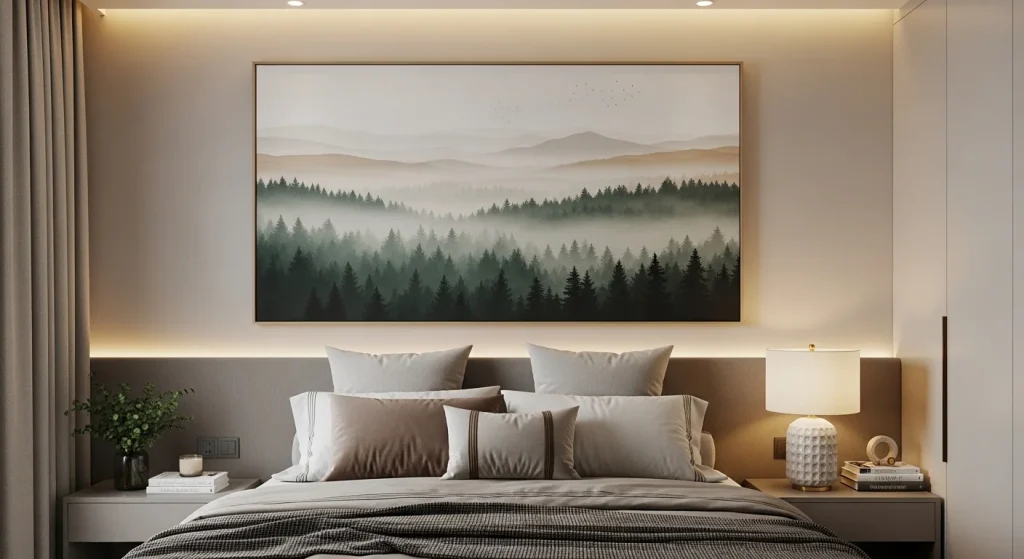landscape bedroom wall art ideas