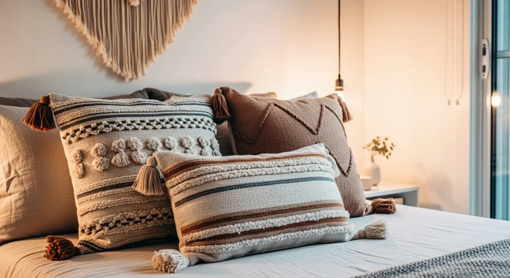 boho bedroom throw pillow ideas