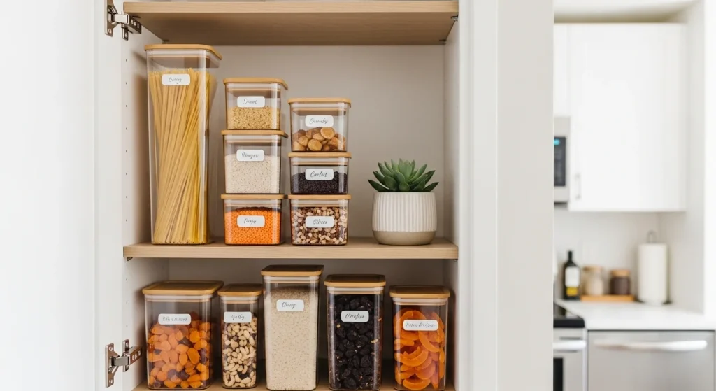 stackable containers small apartment kitchen storage ideas