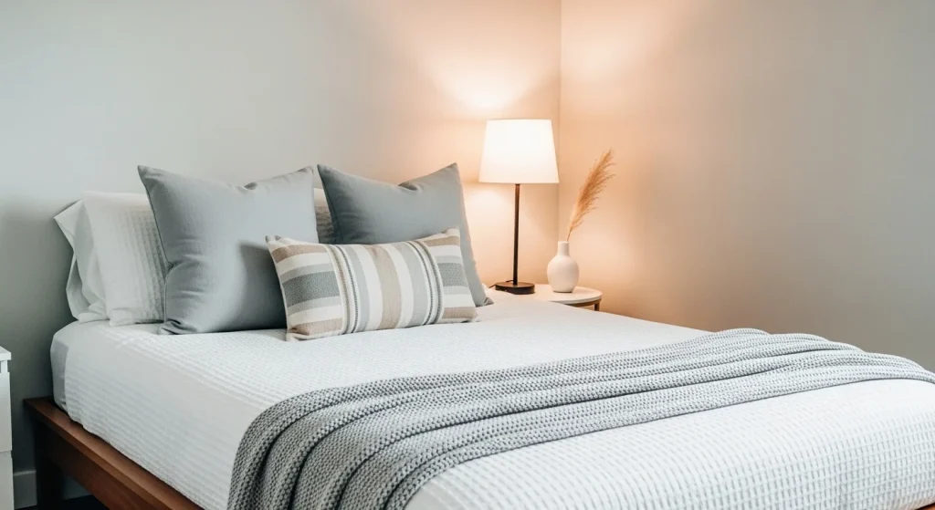 striped bedroom throw pillow ideas