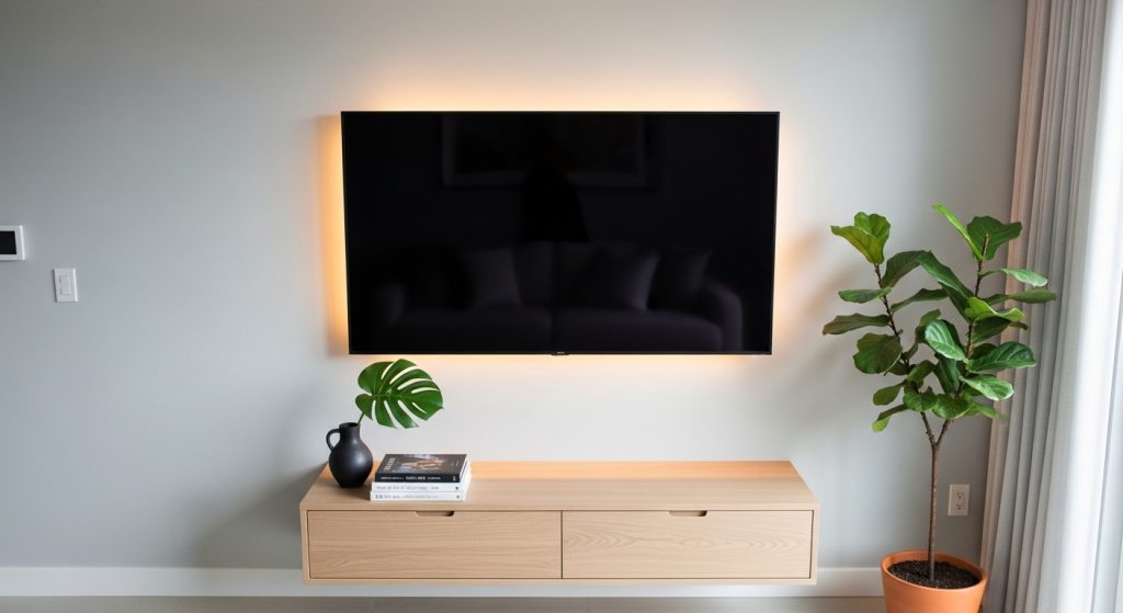 LED TV wall small apartment TV wall ideas
