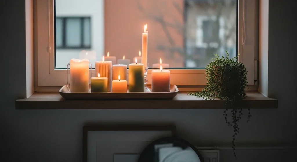 candle bedroom window decor ideas