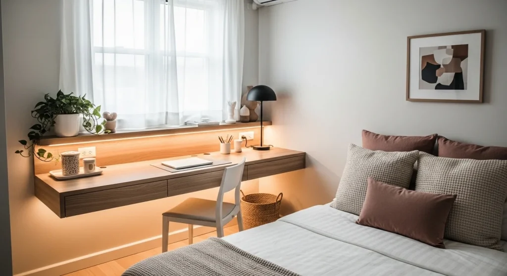 LED small bedroom desk ideas