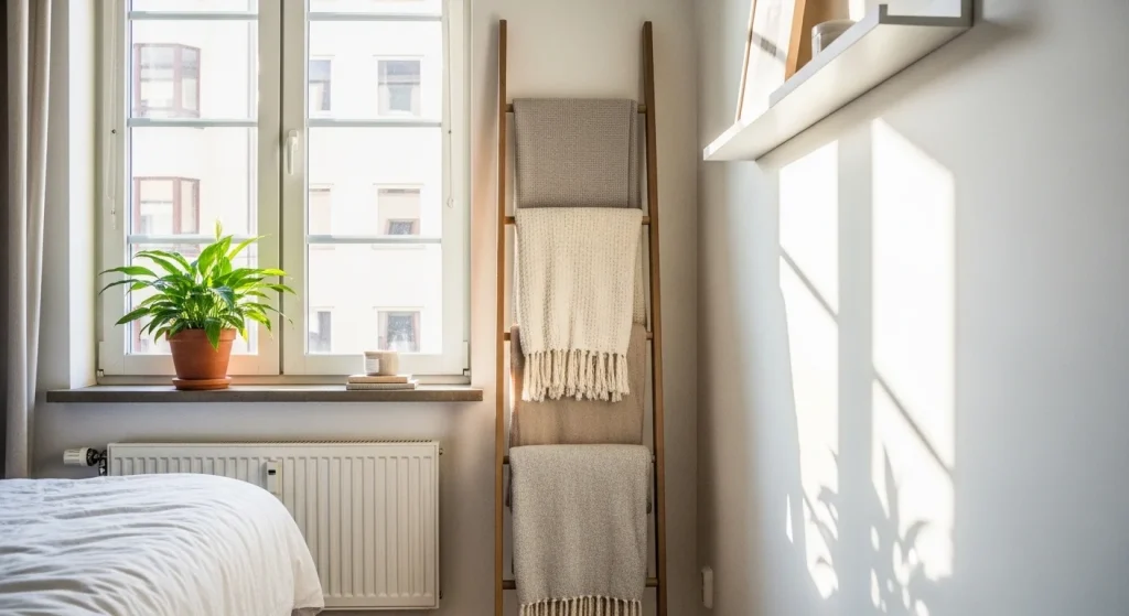 window blanket ladder decor ideas