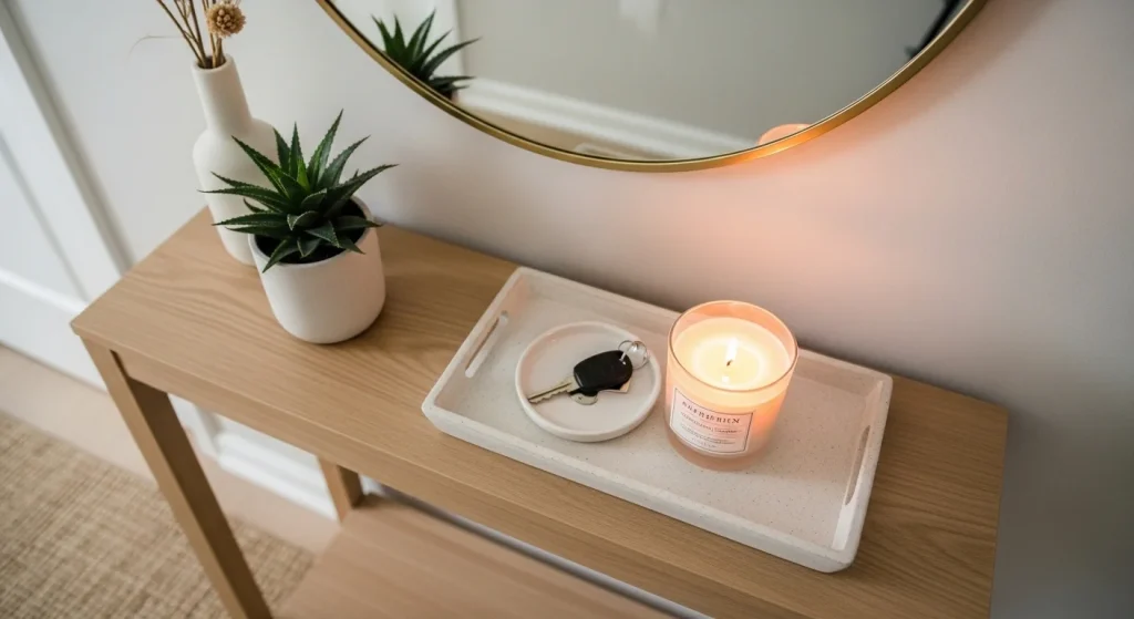 decorative tray small apartment entryway ideas