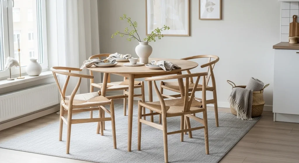 Scandinavian small apartment dining area ideas