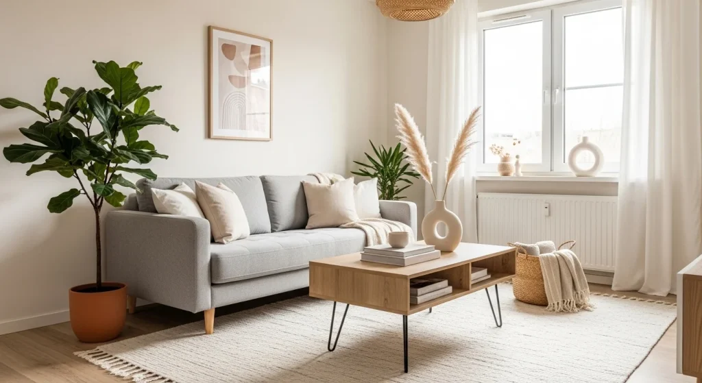 indoor plant small apartment living room decor ideas
