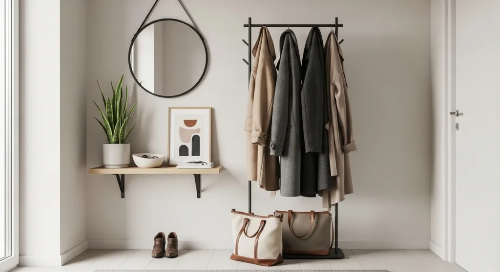 coat rack small apartment entryway ideas