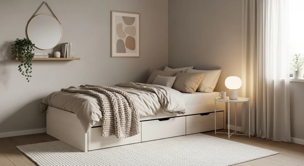  rolling drawers under bed storage solution
