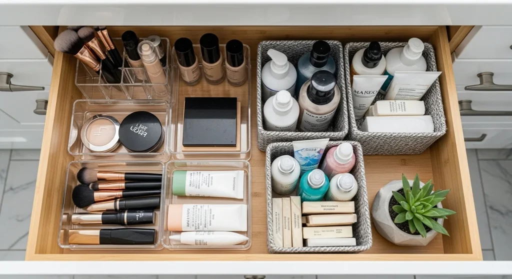 drawer organizers small apartment bathroom storage ideas