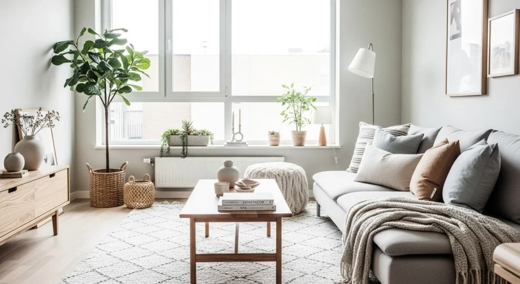 plant decor modern small apartment living room ideas