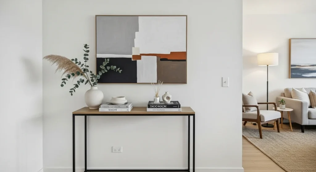 console table modern small apartment decor ideas