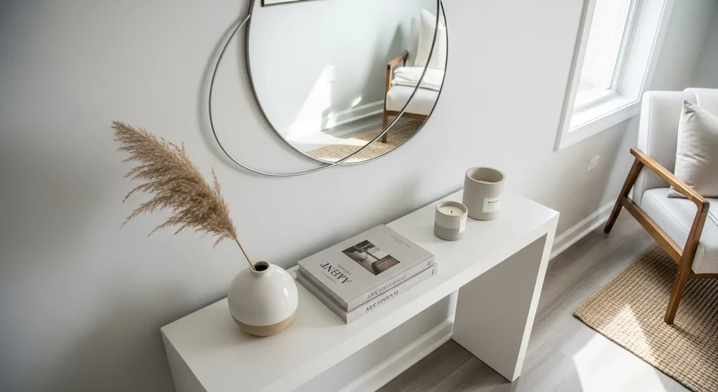 woven basket wall decor boho small apartment decor ideas