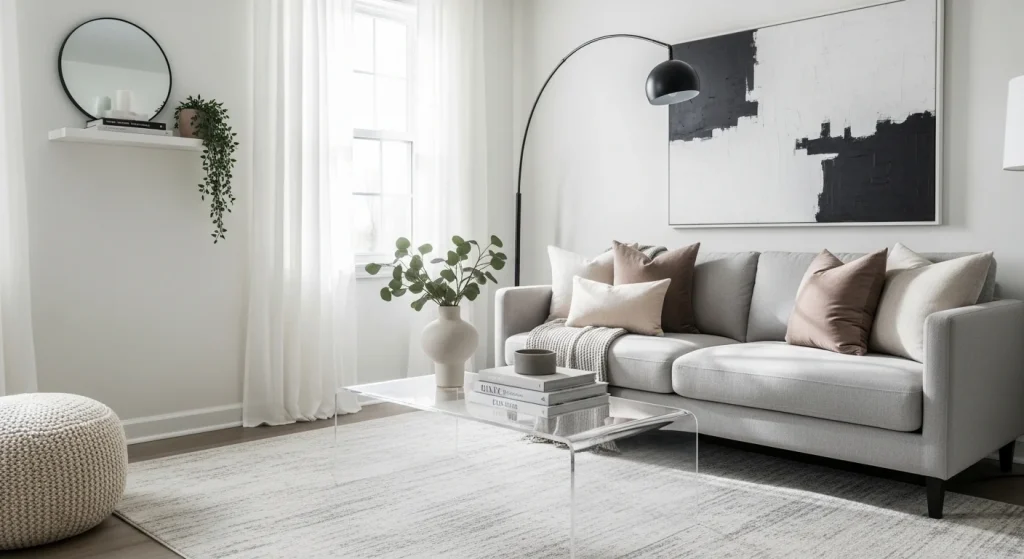 acrylic coffee table small apartment coffee table ideas