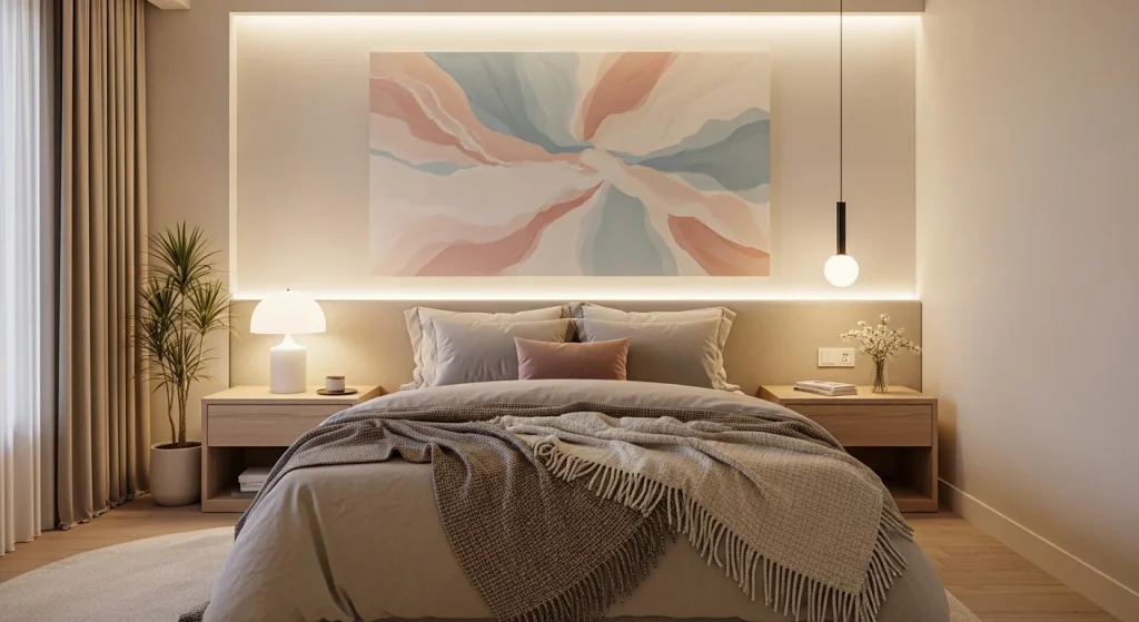 pastel bedroom wall art ideas