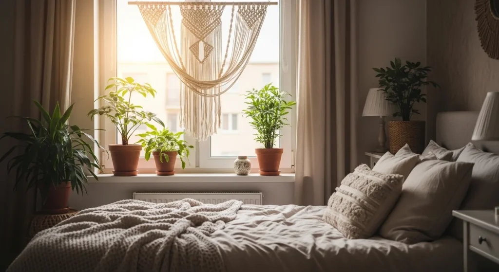 macrame bedroom window decor ideas
