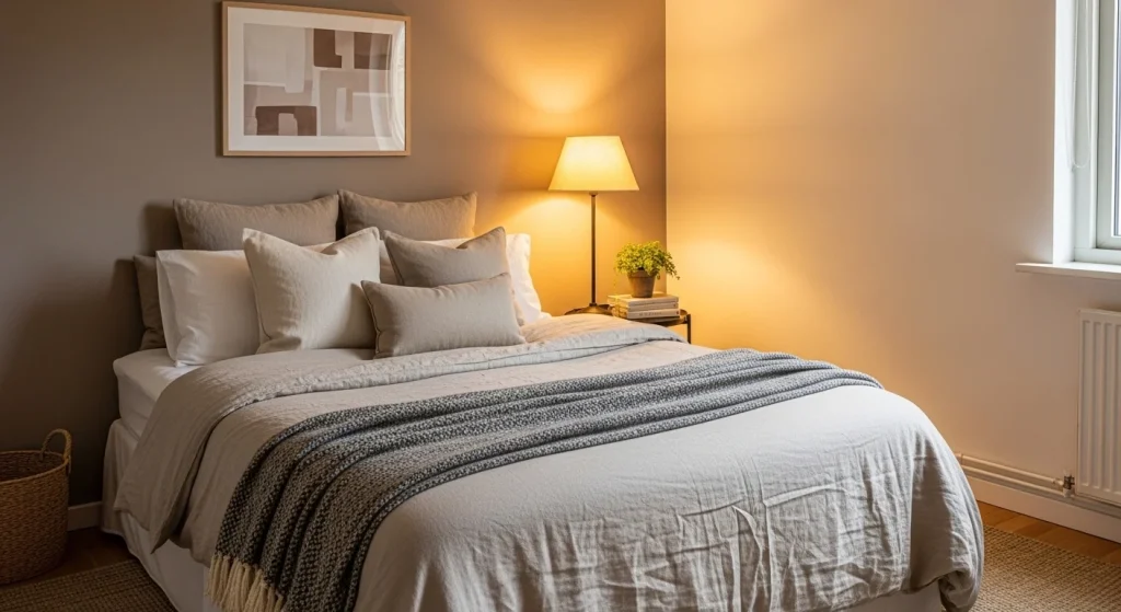 taupe bedroom accent wall ideas
