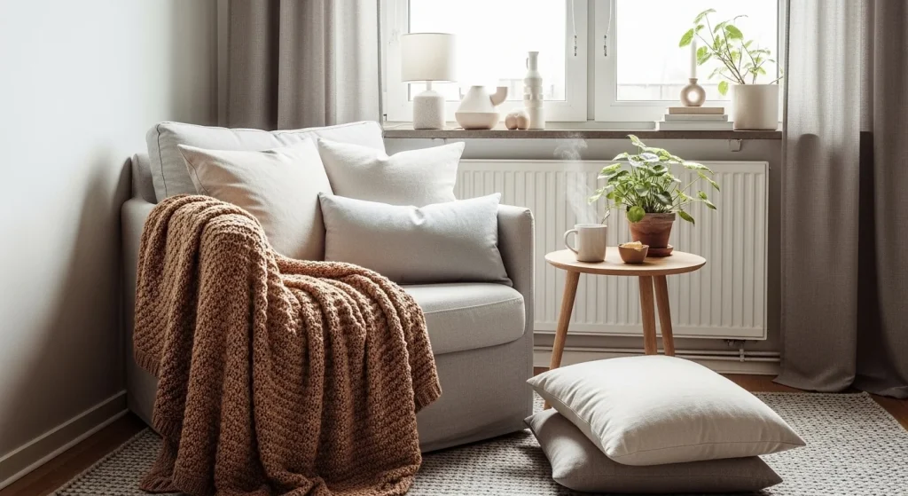 cozy window corner small apartment living room decor