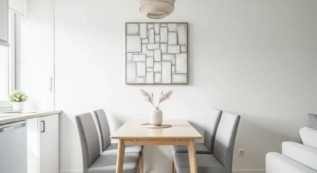 wall art small apartment dining area ideas