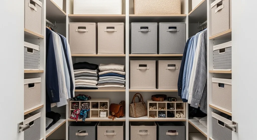 storage bin small bedroom wardrobe organization
