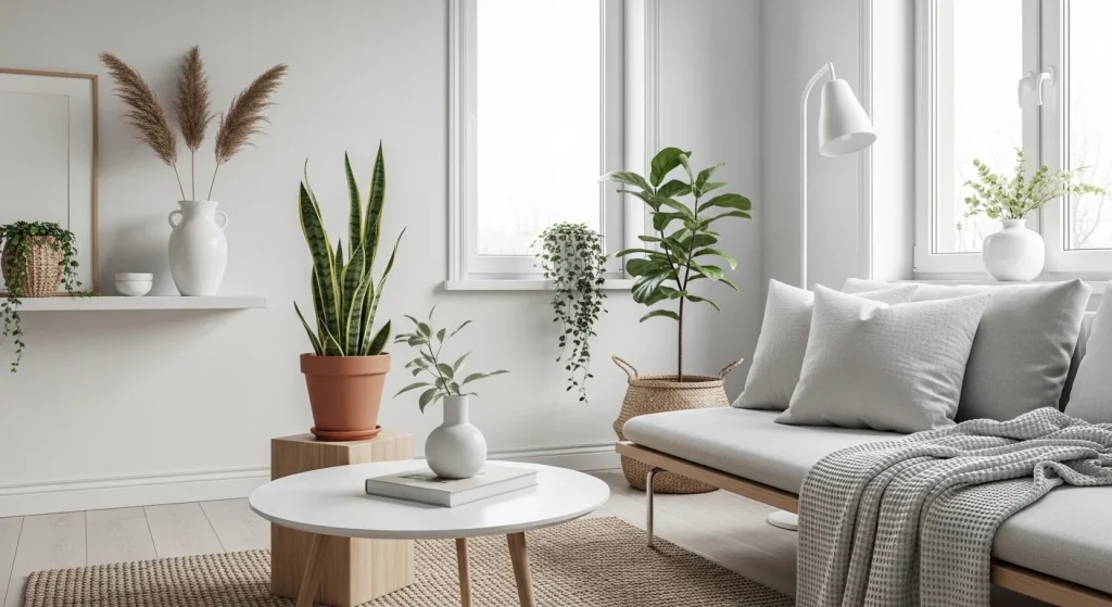 indoor plant minimalist small apartment decor ideas