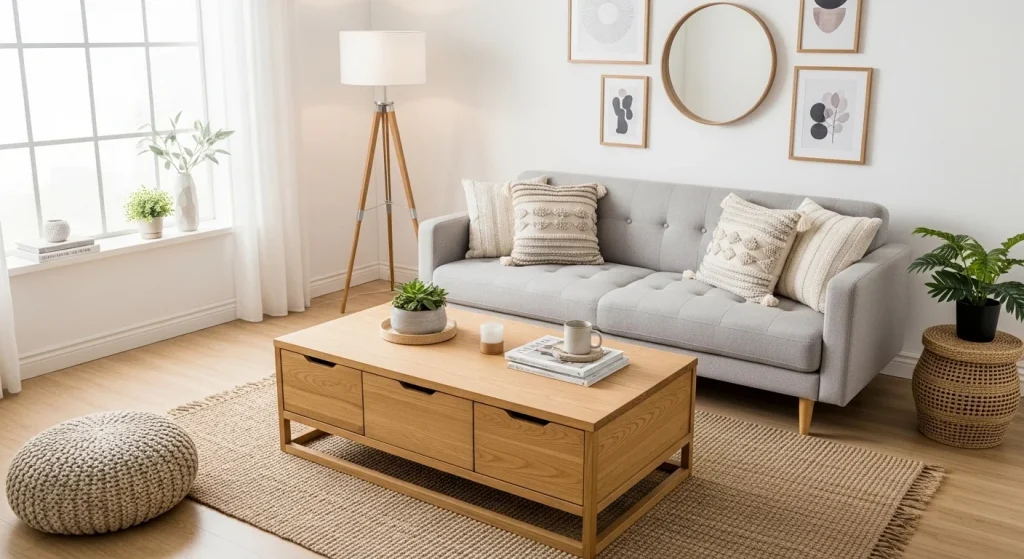 drawer storage small apartment coffee table ideas