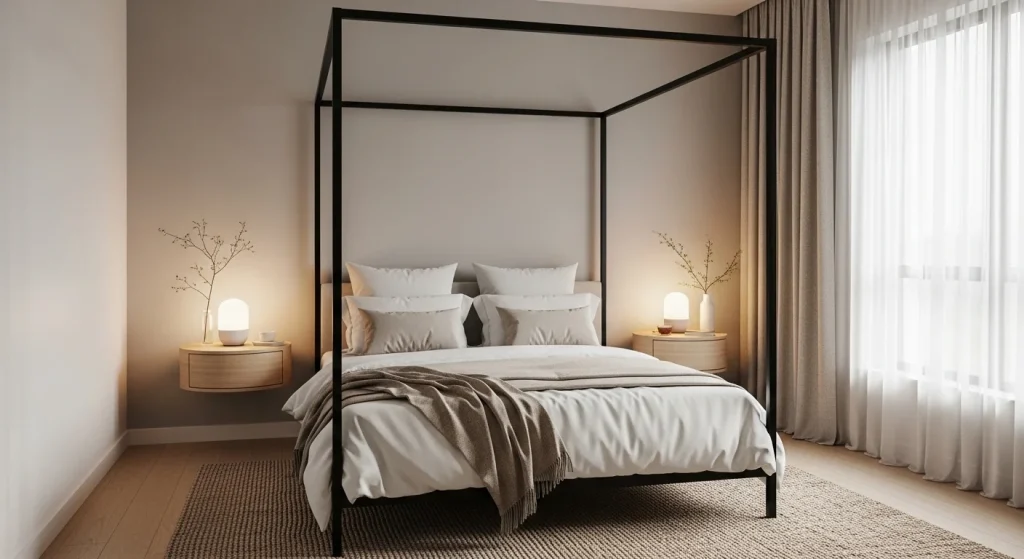 minimal canopy bed frame bedroom canopy ideas